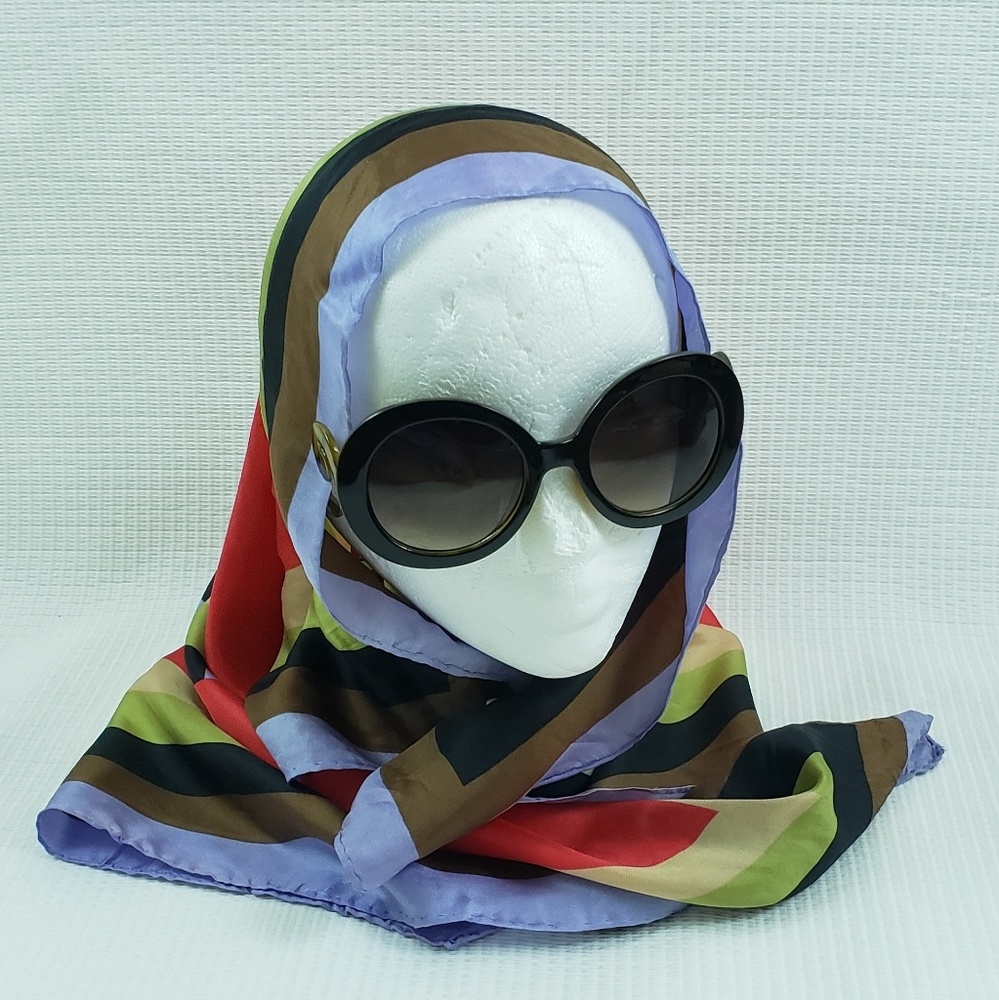 Unbranded Square Print Soft Head Wrap Scarf